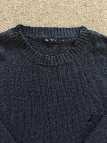 Extra large Nautica Navy Heavy Knit Jumper