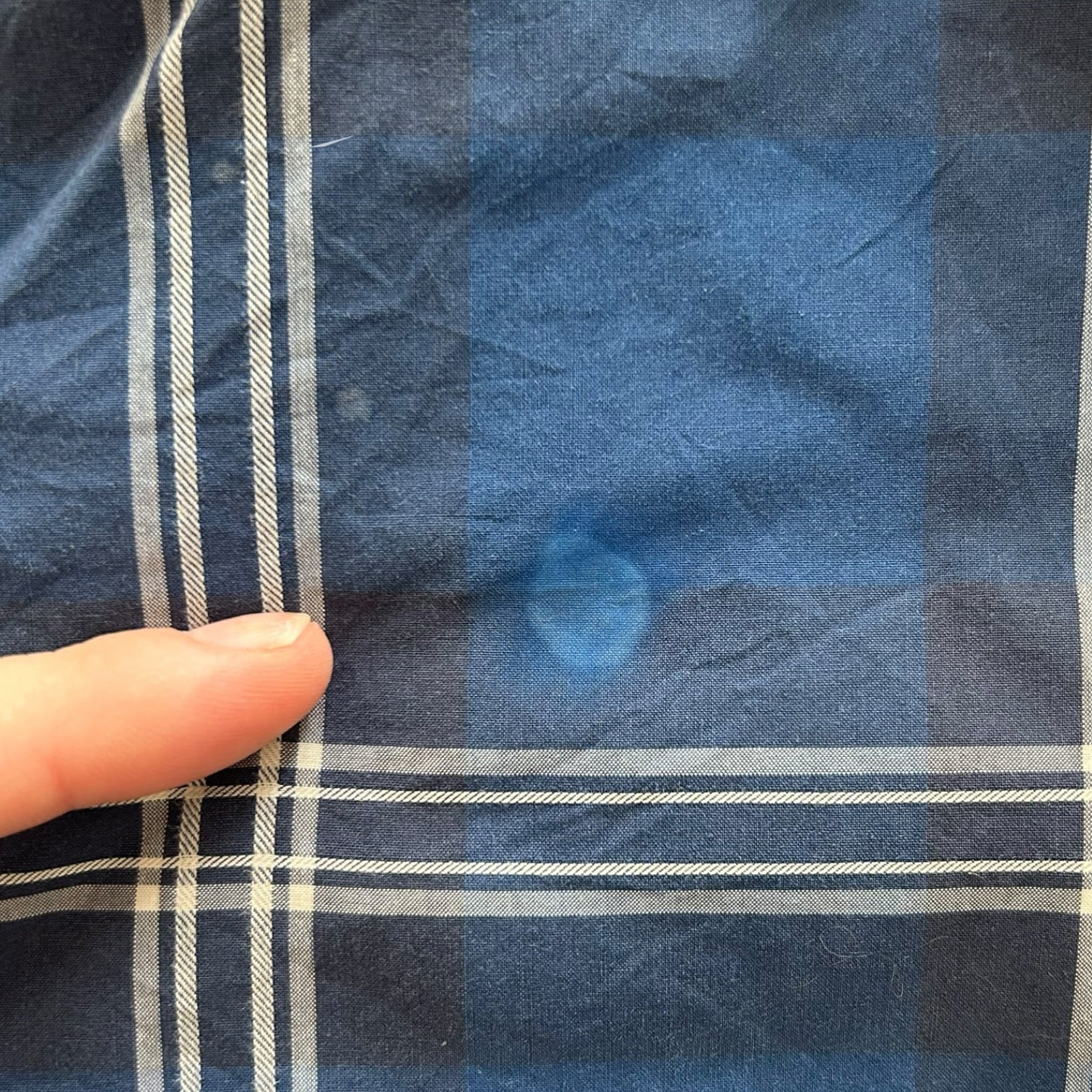 XXL Tommy Hilfiger Blue and Cream Plaid Shirt