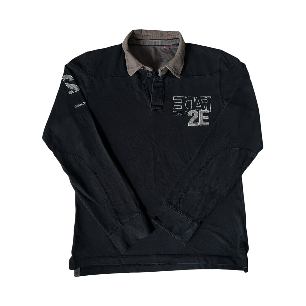 Large Esprit Black Rugby Shirt