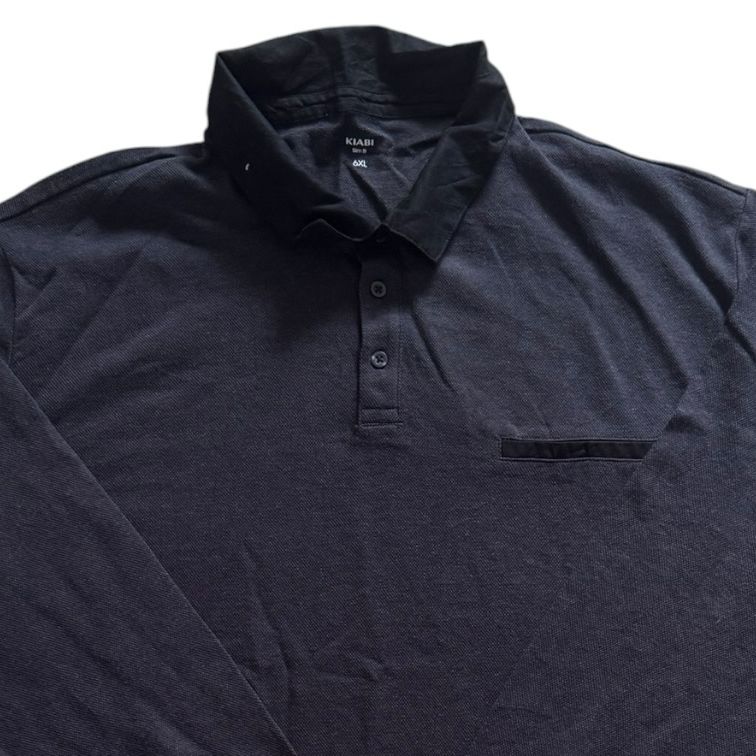6XL Kiabi Washed Navy Rugby Shirt