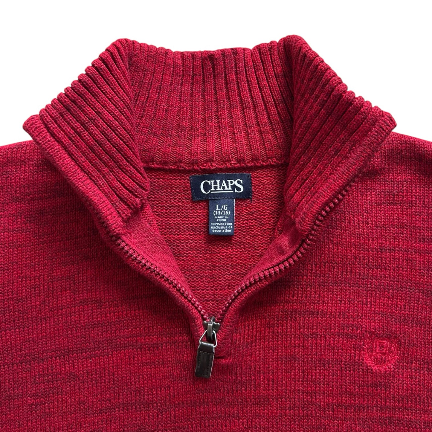 Aged 14-16 Chaps Red 1/4 Zip