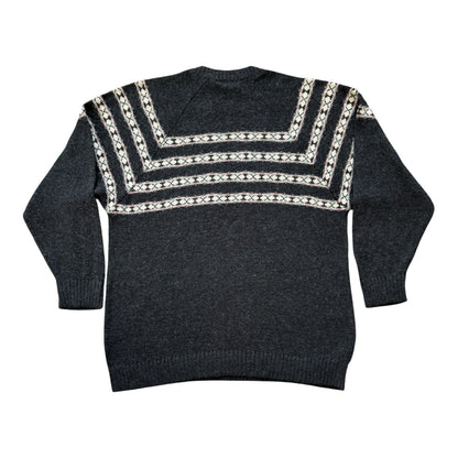 Large Kappa Grey Wool Knitted Vintage Jumper