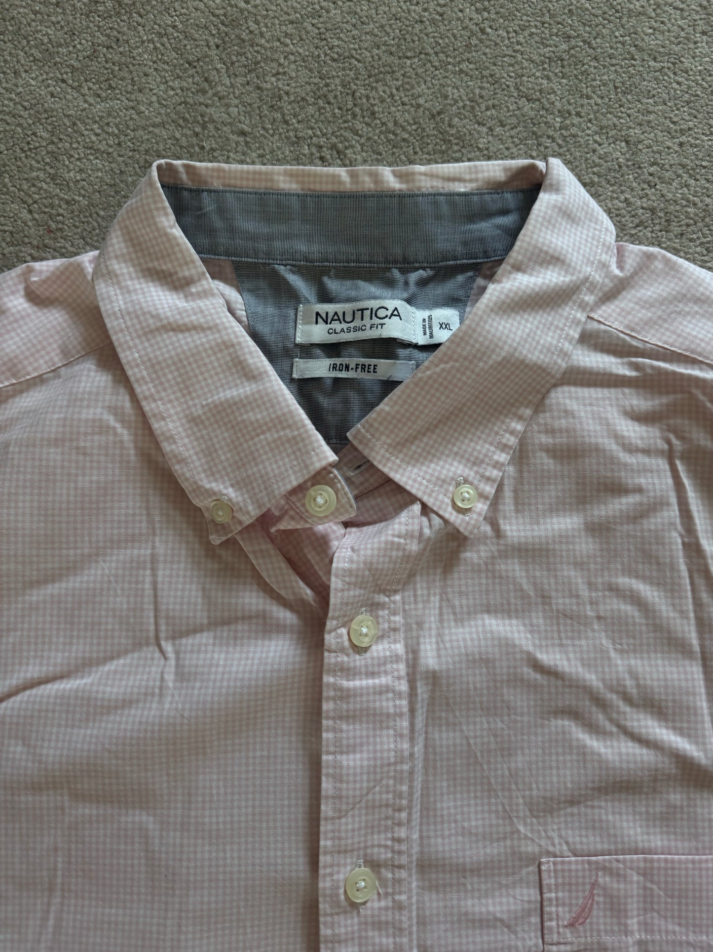 XXL Nautica Pink Check Shirt