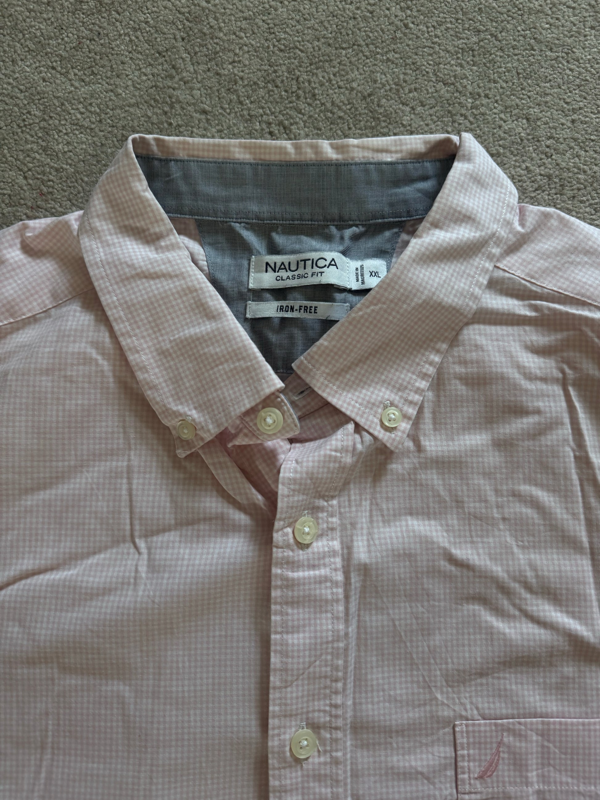 XXL Nautica Pink Check Shirt