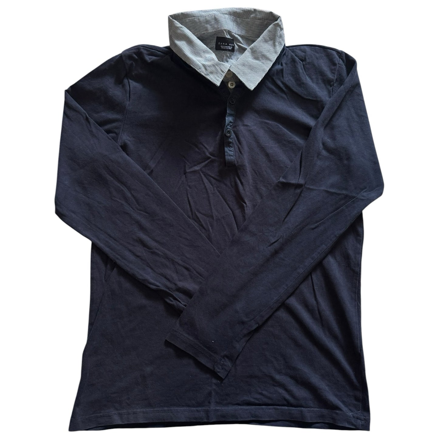 Medium Zara Navy Rugby Shirt