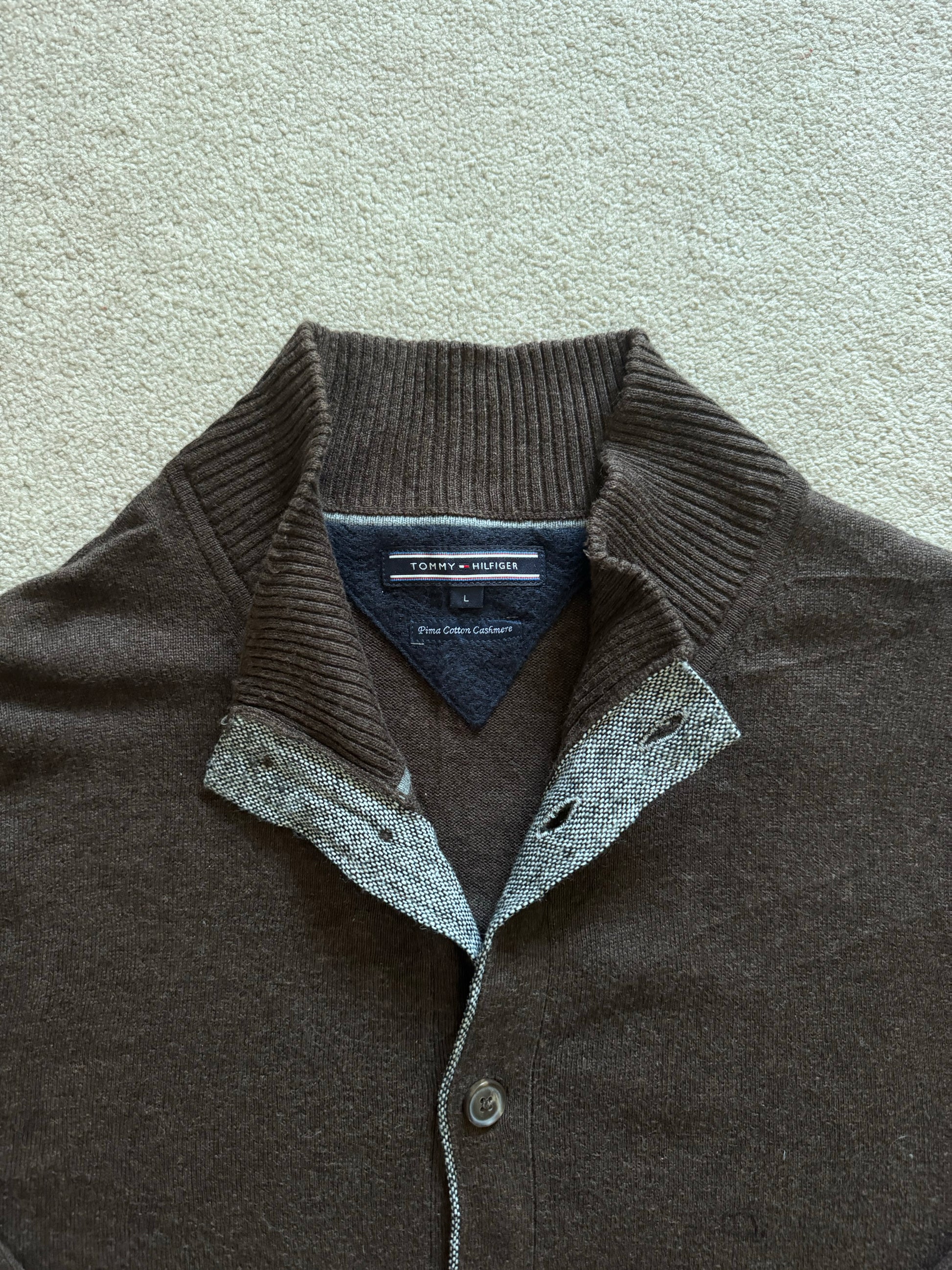 Large Tommy Hilfiger Brown Cardigan