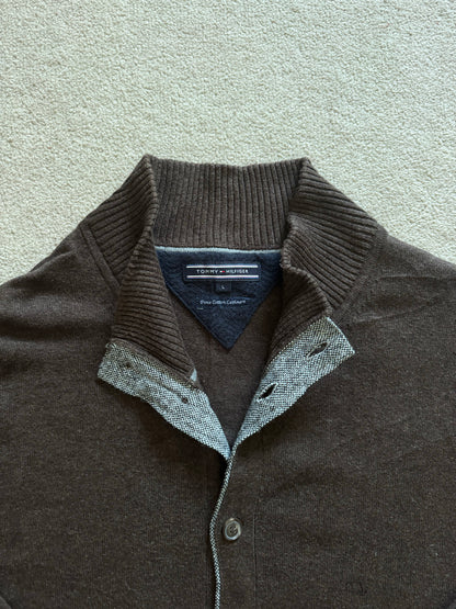 Large Tommy Hilfiger Brown Cardigan