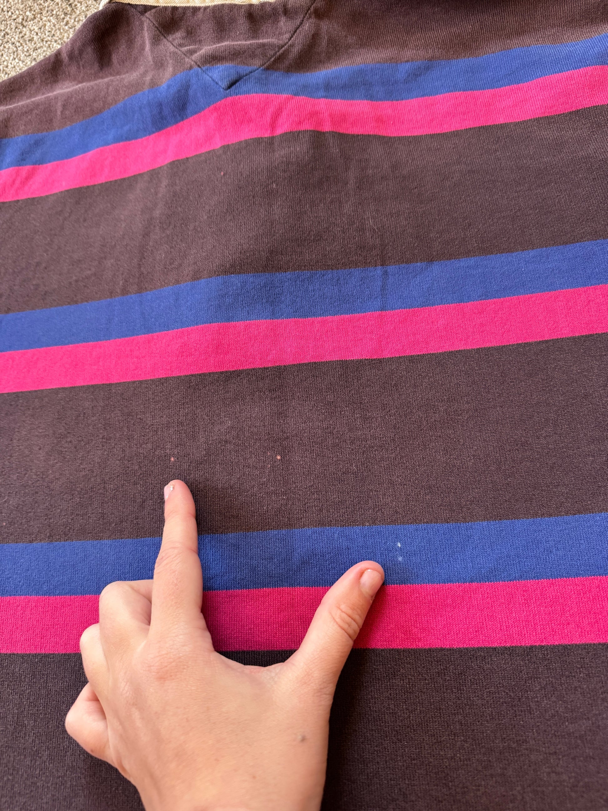 Medium Tommy Hilfiger Brown Striped Rugby Shirt