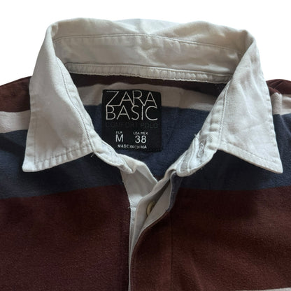Medium Zara Blue/ Browny Red Rugby Shirt