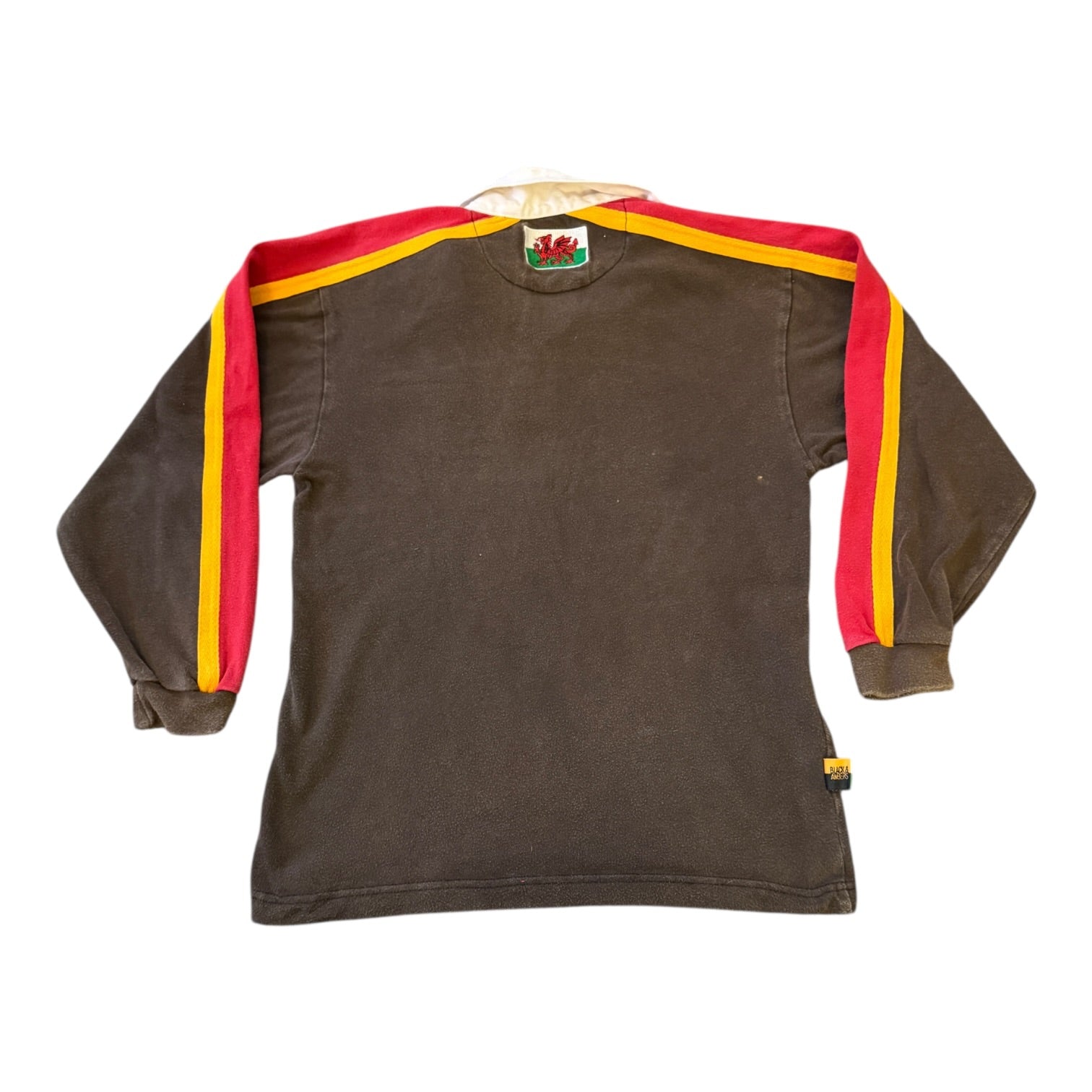 Kids Large Cotton Traders Brown 2001 Newport Rugby Shirt