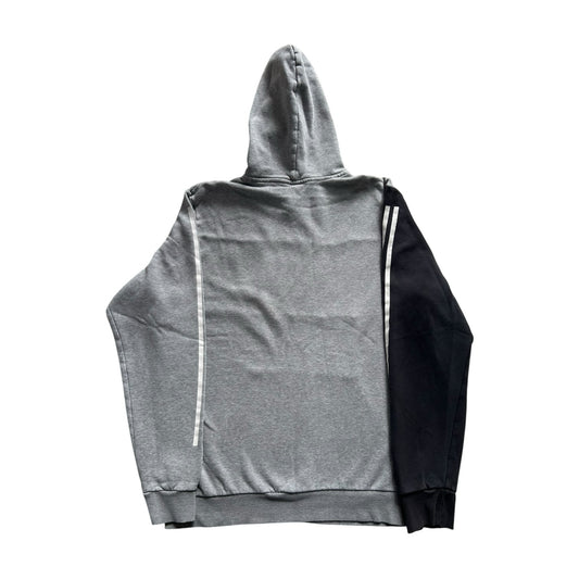 Large Adidas Grey and Black Hoodie