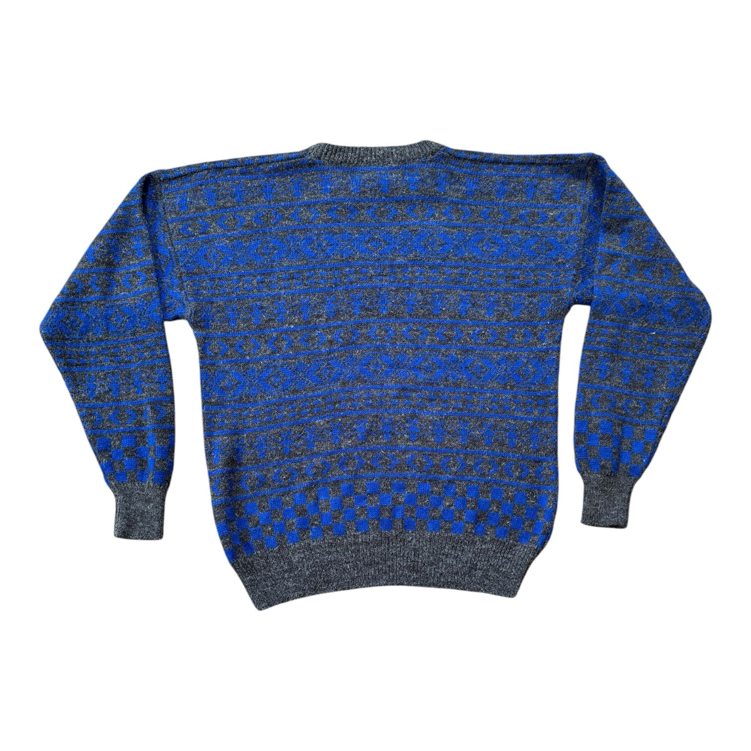 Medium Expressions Blue and Grey Funky Knit