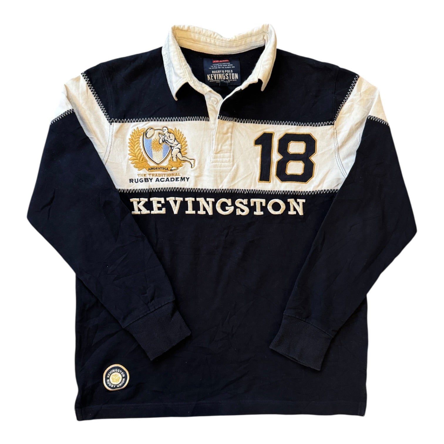 Small Kevingston Navy Argentina Rugby Shirt