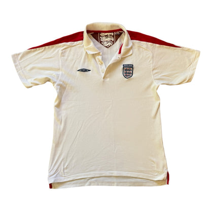 Medium 2005-06 Umbro White England Football Polo Shirt