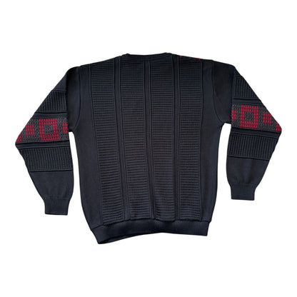 Large Tosani Black and Red Funky Knit