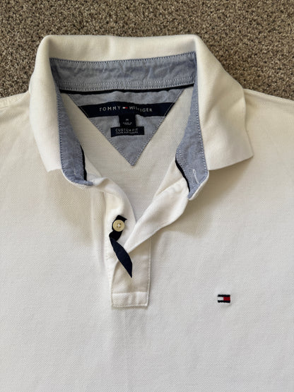 Medium Tommy Hilfiger White Custom Fit Polo Shirt