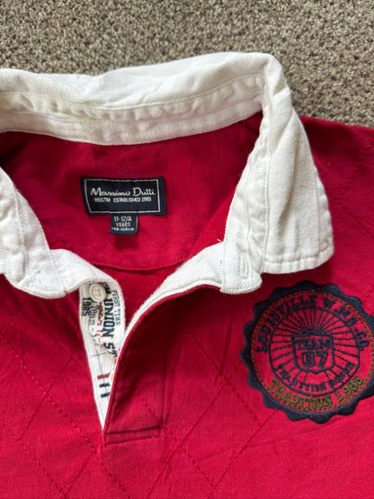 Aged 11-12 Massimo Dutti Red Rugby Shirt