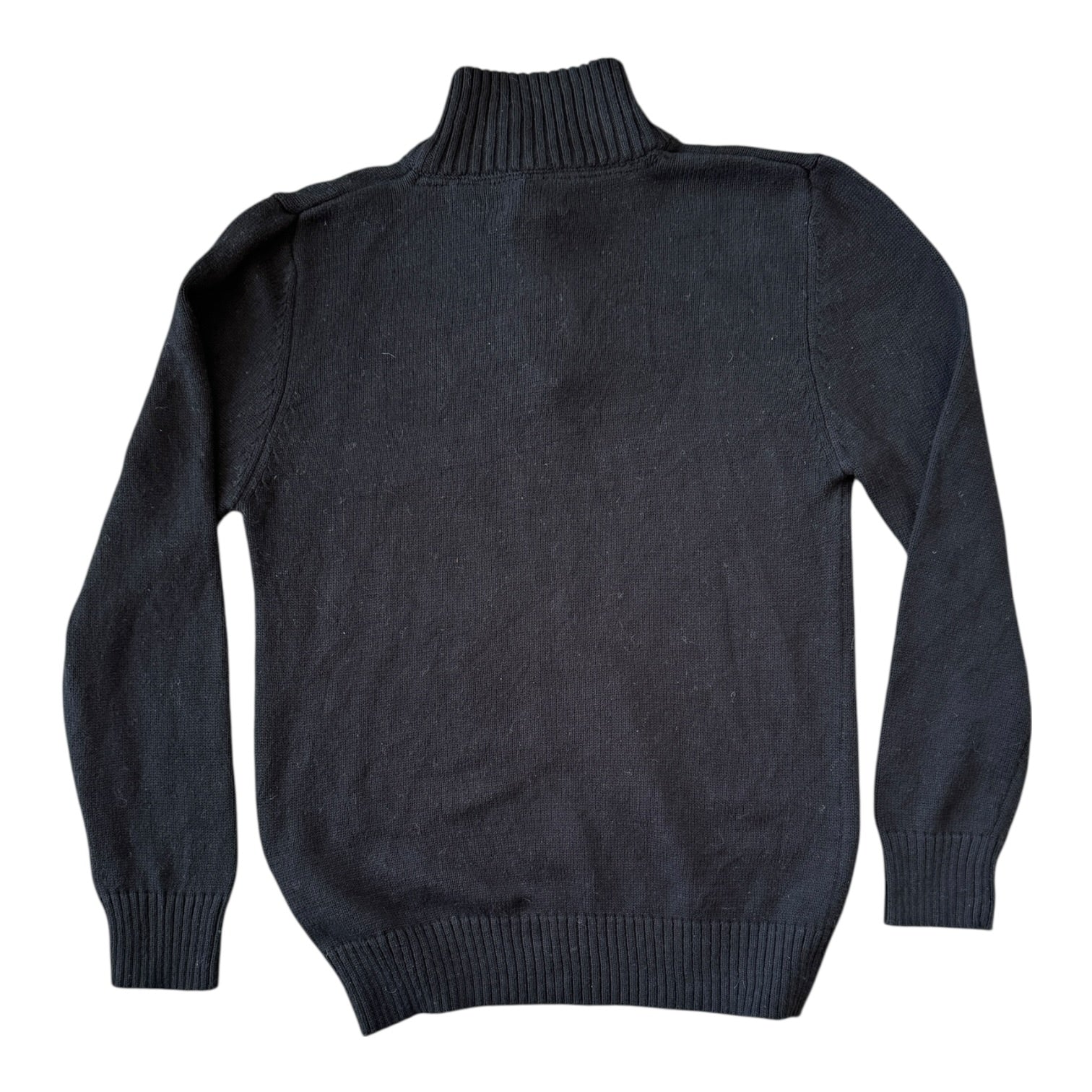 Aged 10-12 Nautica Black 1/4 Zip