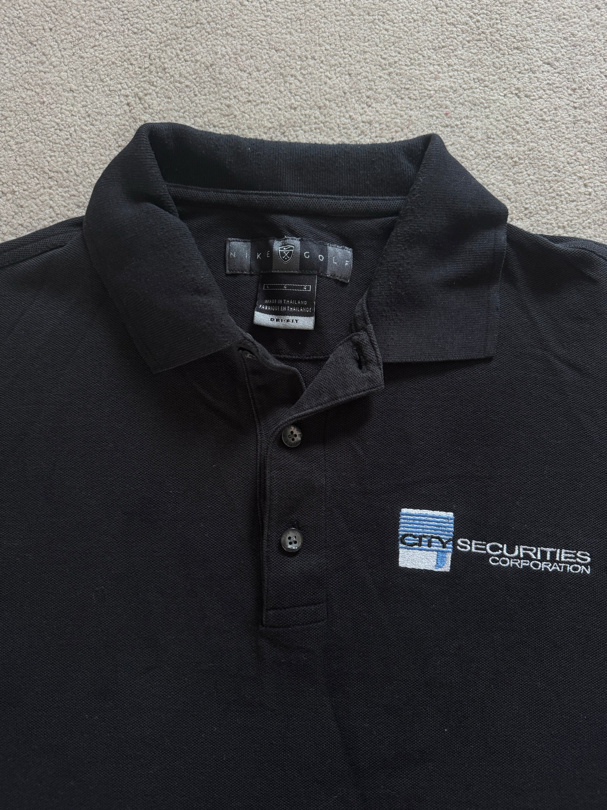 Large Nike Golf Black Polo Shirt