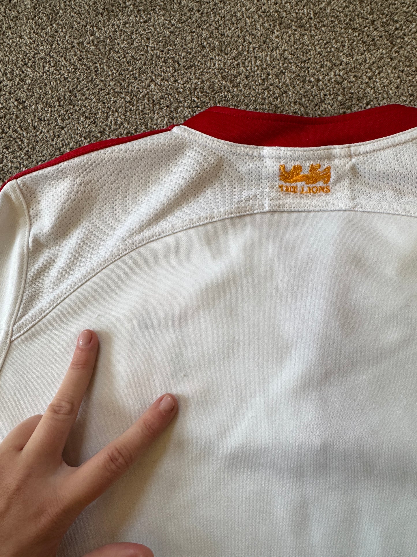 Large Adidas 2009 Lions White Rugby Shirt