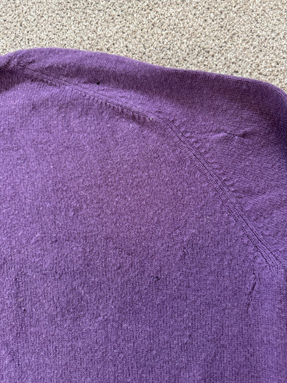 Extra large Nike Golf Purple Lambswool Jumper - repaired/holes