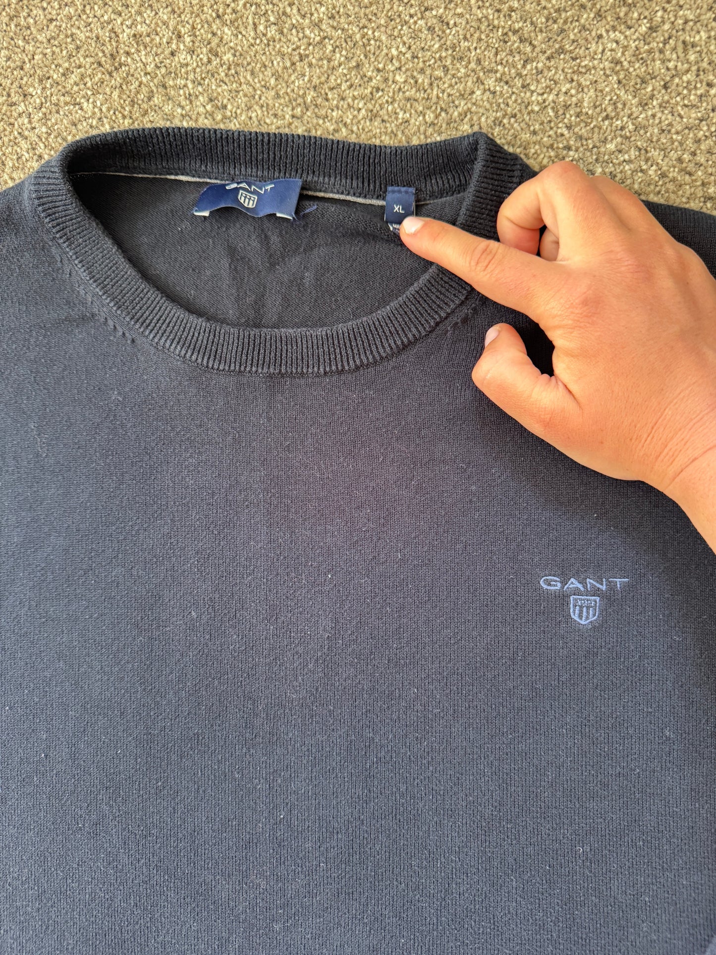Extra large Gant Navy Knitted Jumper