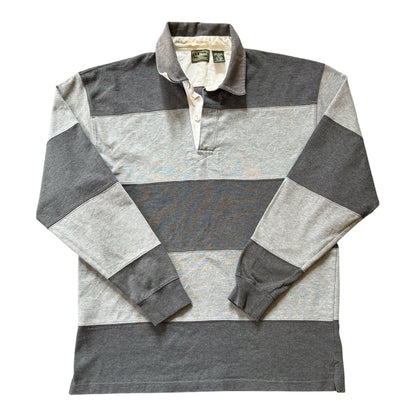 Medium 90s L.L.bean Light and Dark Grey Rugby Shirt