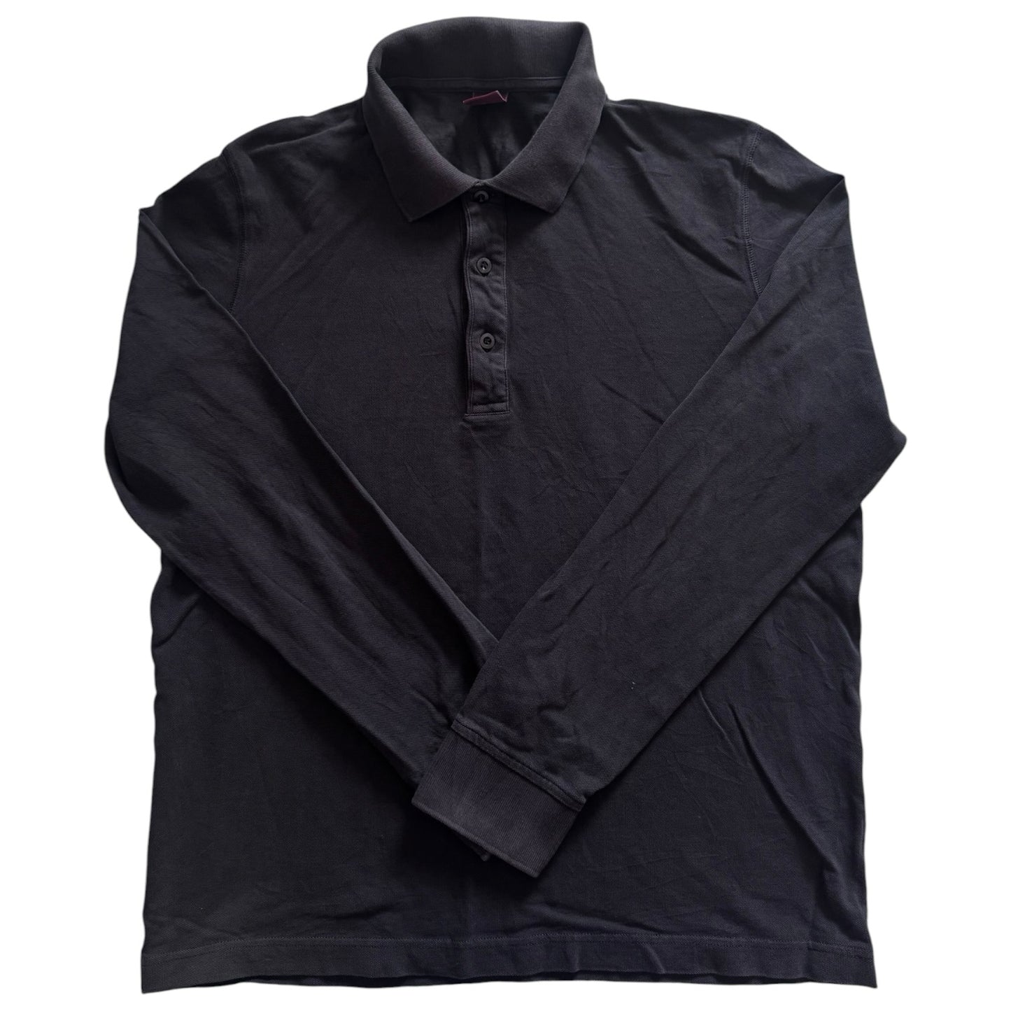 Large Hugo Boss Brown Long Sleeved Polo Shirt
