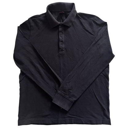 Large Hugo Boss Brown Long Sleeved Polo Shirt