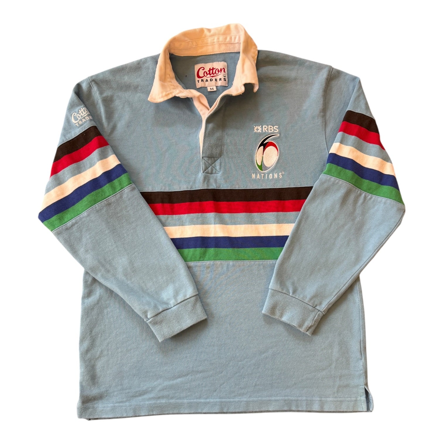 Medium Cotton Traders Blue 6 Nations Rugby Shirt