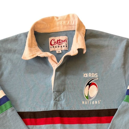 Medium Cotton Traders Blue 6 Nations Rugby Shirt