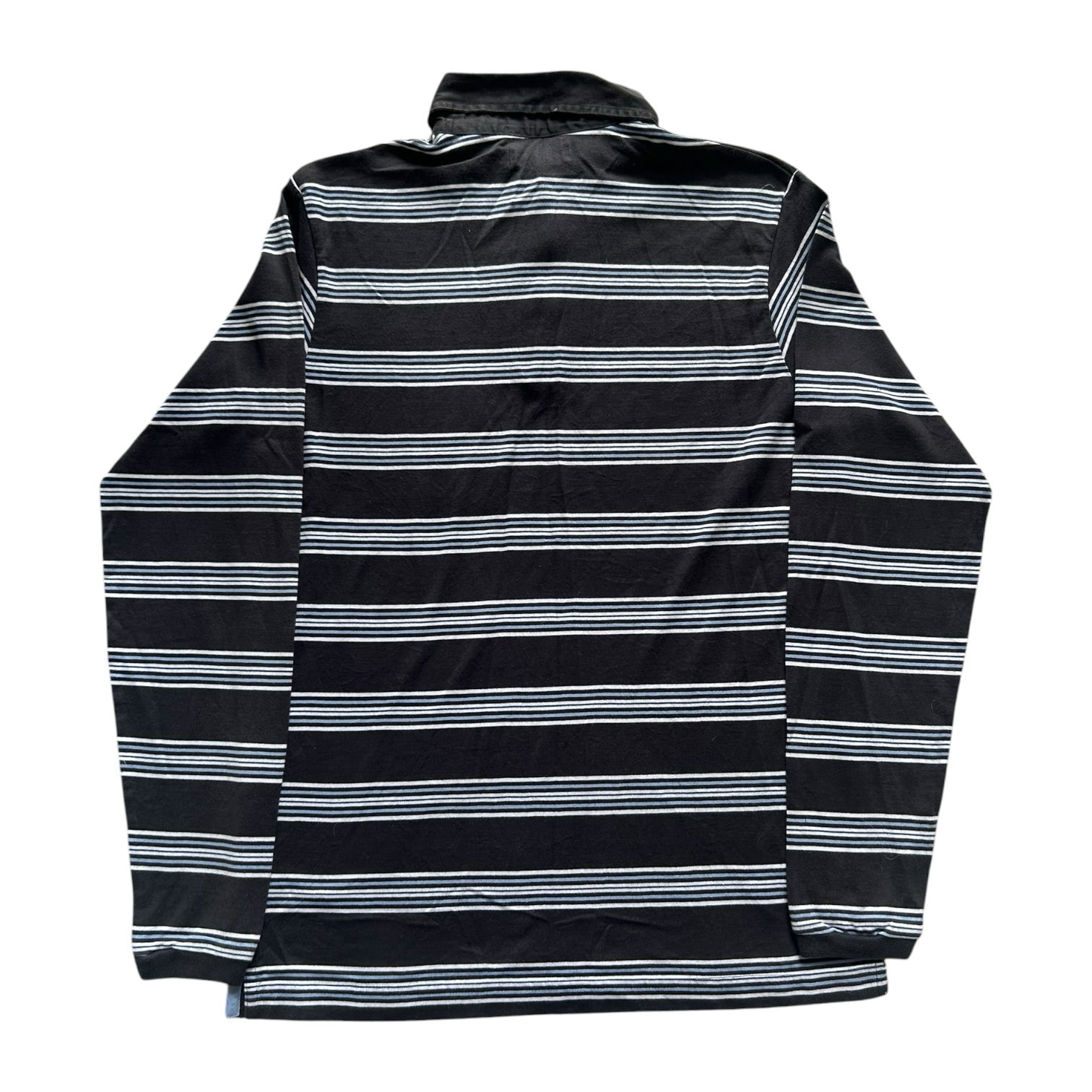 Large Sergio Vitti Black and Blue Rugby Shirt