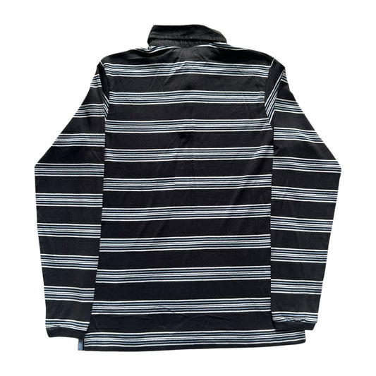 Large Sergio Vitti Black and Blue Rugby Shirt