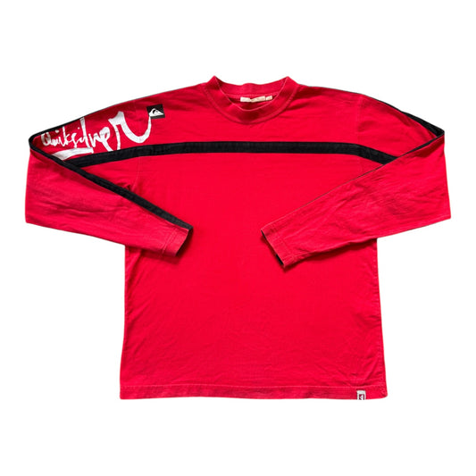 Small Quiksilver Red Long Sleeved T-Shirt