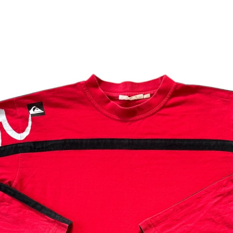 Small Quiksilver Red Long Sleeved T-Shirt