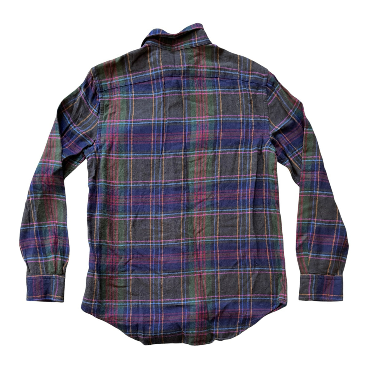 Rare Small Ralph Lauren Purple, Green and Blue Check Flannel Pheasant Shirt