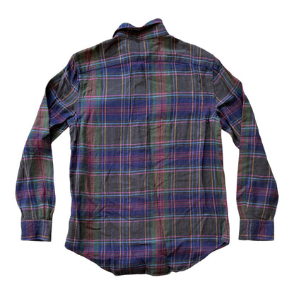 Rare Small Ralph Lauren Purple, Green and Blue Check Flannel Pheasant Shirt