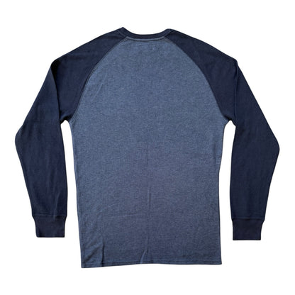 Medium Ralph Lauren Blue and Navy Waffle Knit Sweatshirt