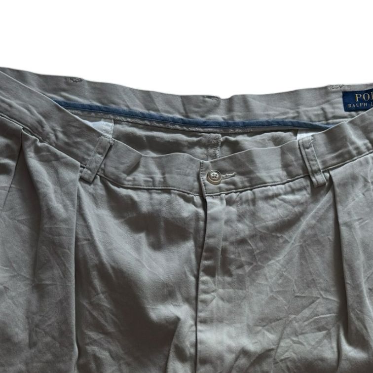40" Ralph Lauren Beige Pleated Shorts