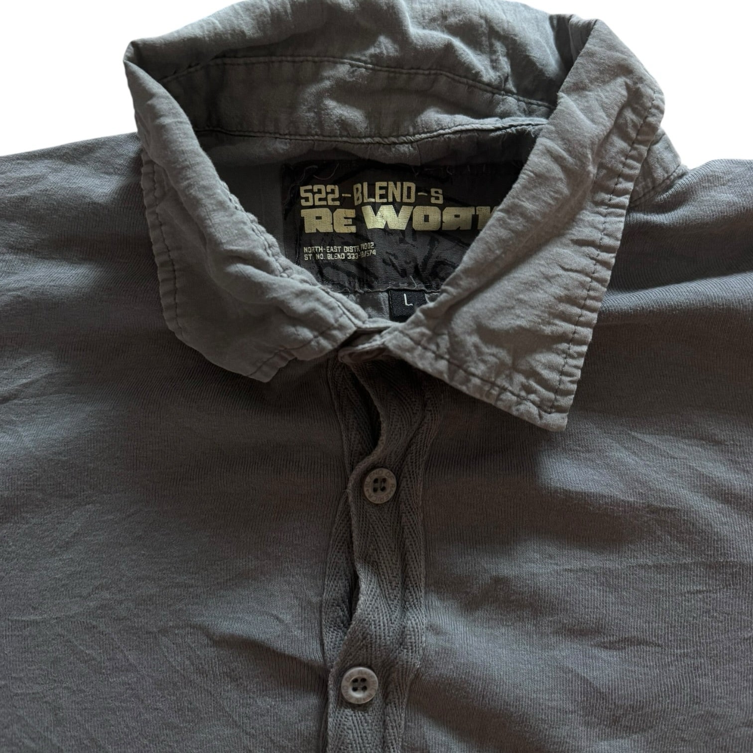 Large Rework Grey Rugby Shirt