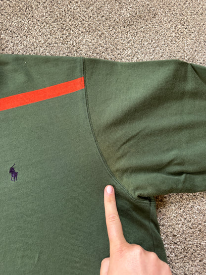 Medium Ralph Lauren Green, Purple and Orange Rugby Shirt