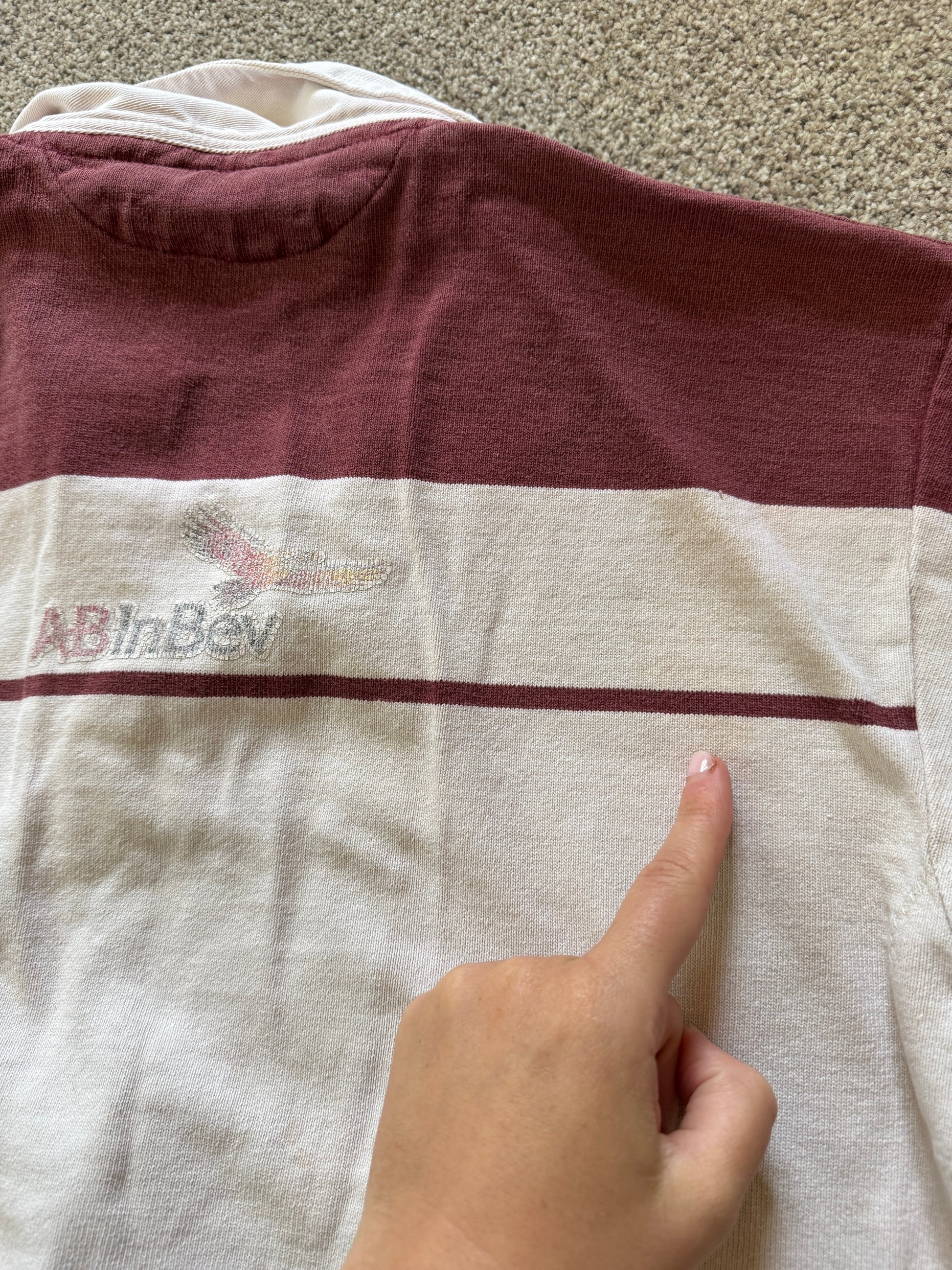 Small Barbarian White Harvard Business School Rugby Shirt