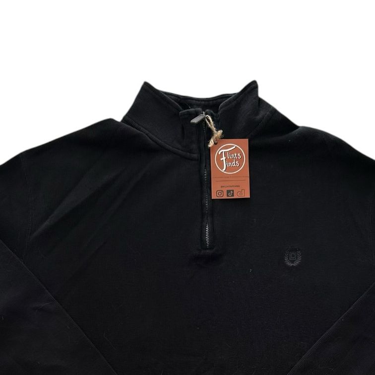 Extra large Chaps Black 1/4 Zip Jumper