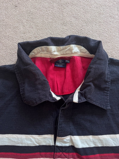 XXL Barred's Sports Navy and Red Rugby Shirt
