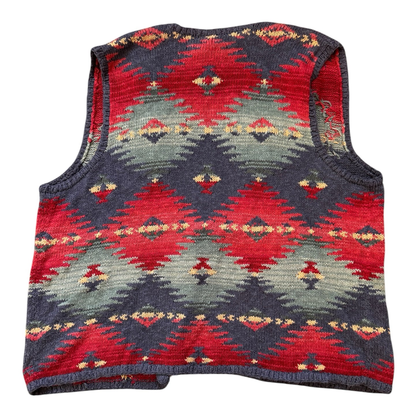 Woman's XXL Ralph Lauren Aztec Southwestern Hand Knitted Vest