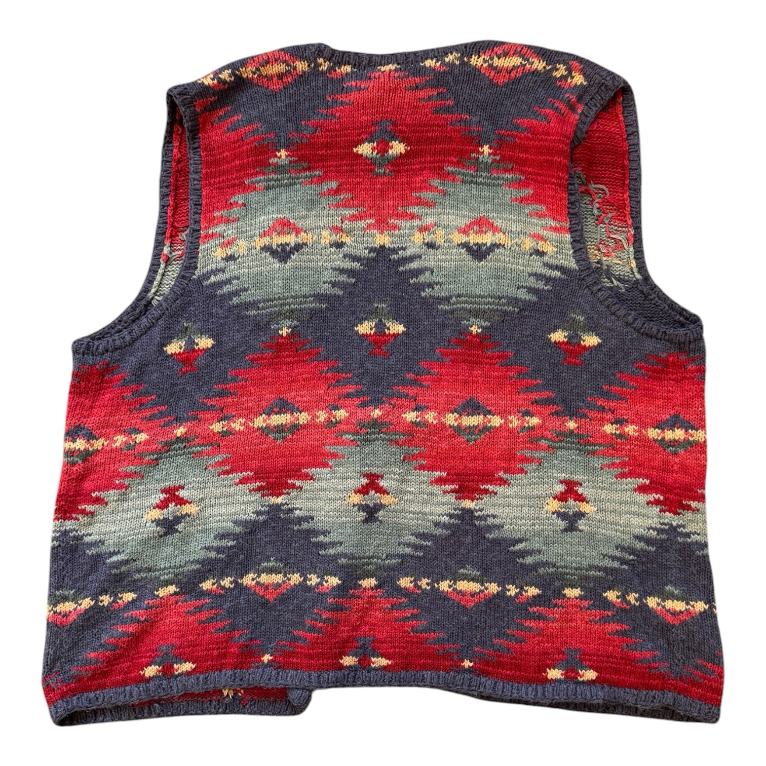 Woman's XXL Ralph Lauren Aztec Southwestern Hand Knitted Vest