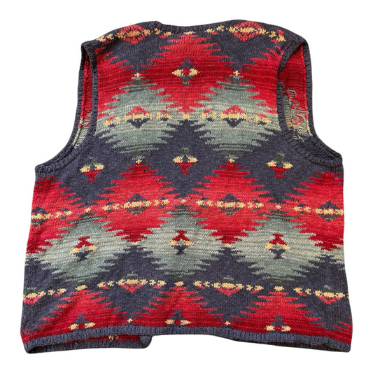 Woman's XXL Ralph Lauren Aztec Southwestern Hand Knitted Vest