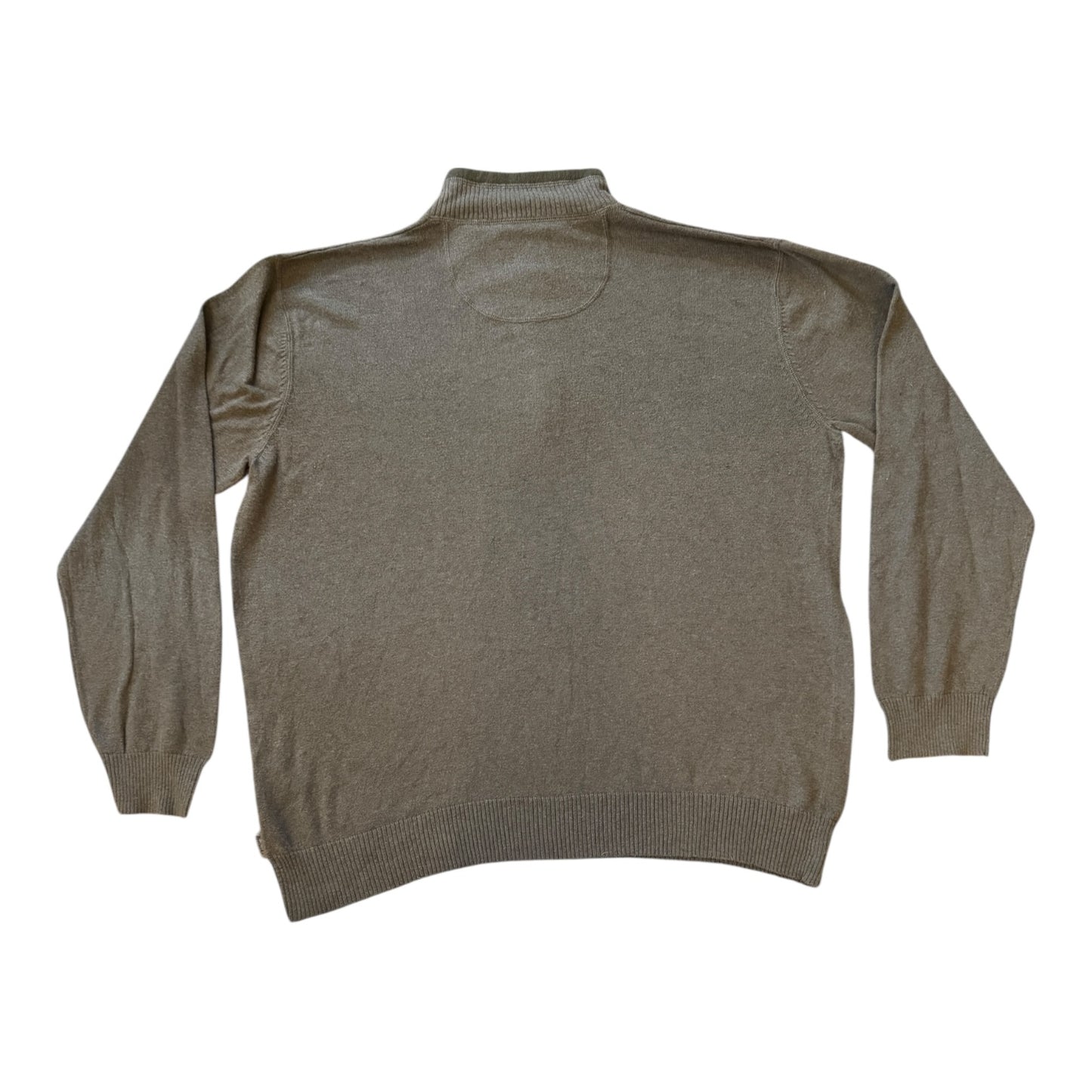 Large Woolrich Grey/ Green 1/4 Zip