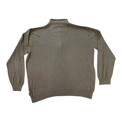 Large Woolrich Grey/ Green 1/4 Zip