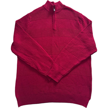 Extra large Chaps Red Knitted 1/4 Zip Jumper